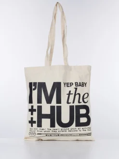 SUSI HUB MERCH Borse|Borse A Spalla<BORSA TOTE CANVAS YEP BABY Beige, Nero