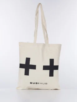 SUSI HUB MERCH Borse|Borse A Spalla<BORSA TOTE CANVAS YEP BABY Beige, Nero