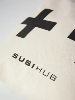 SUSI HUB MERCH Borse|Borse A Spalla<BORSA TOTE CANVAS YEP BABY Beige, Nero