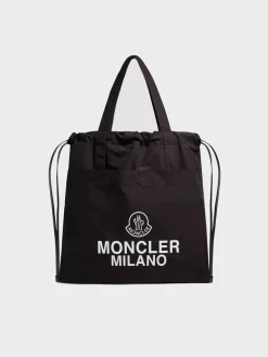 MONCLER Borse<BORSA TOTE CON COULISSE AQ Bianco, Nero