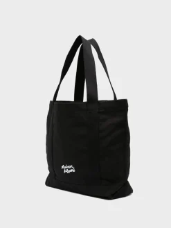 MAISON KITSUNE Borse A Mano<BORSA TOTE FOX HEAD Arancione, Giallo, Nero