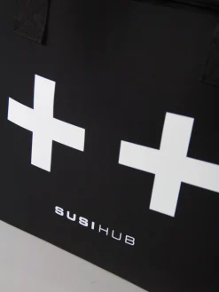 SUSI HUB MERCH Borse<BORSA TOTE I'M THE HUB Bianco, Nero