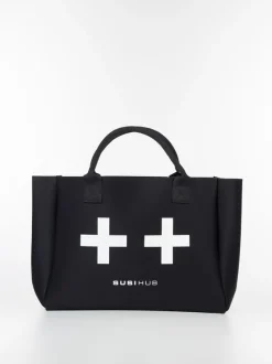 SUSI HUB MERCH Borse<BORSA TOTE I'M THE HUB Bianco, Nero