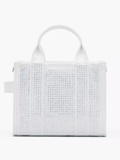 MARC JACOBS Borse A Mano<BORSA TOTE THE CRYSTAL CANVAS SMALL Bianco