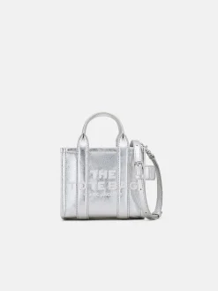 MARC JACOBS Borse A Mano<BORSA TOTE THE METALLIC LEATHER Grigio