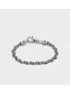 EMANUELE BICOCCHI Bracciali<BRACCIALE KNOT BRAID BRACELET SMALL Grigio