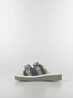 SUICOKE Sandali<CAIBATTA MOTO PO Beige, Bianco, Grigio