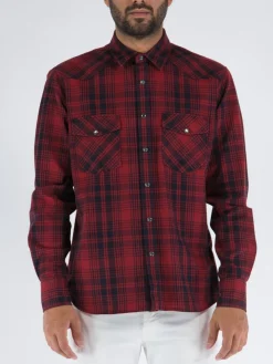 PT Camicie<CAMICIA Multicolor, Nero, Rosso
