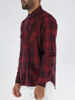 PT Camicie<CAMICIA Multicolor, Nero, Rosso