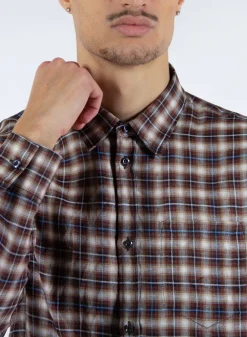 DSQUARED Camicie<CAMICIA Azzurro, Bianco, Marrone, Rosso