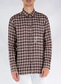 DSQUARED Camicie<CAMICIA Azzurro, Bianco, Marrone, Rosso