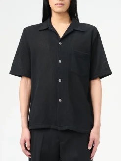 OUR LEGACY Camicie<CAMICIA A MANICHE CORTE Nero