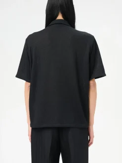 OUR LEGACY Camicie<CAMICIA A MANICHE CORTE Nero