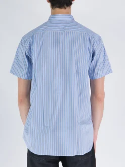 COMME DES GARCONS SHIRT Camicie<CAMICIA A MANICHE CORTE Azzurro, Bianco, Multicolor