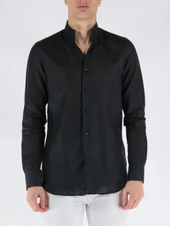 RIVIE Camicie<CAMICIA A MANICHE LUNGHE Nero