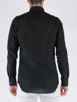 RIVIE Camicie<CAMICIA A MANICHE LUNGHE Nero