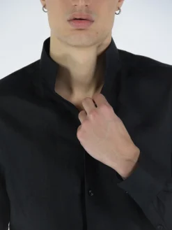 RIVIE Camicie<CAMICIA A MANICHE LUNGHE Nero