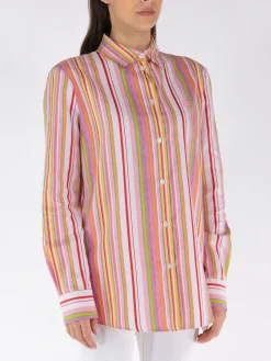 ETRO Camicie<CAMICIA A RIGA Arancione, Bianco, Rosa, Rosso, Verde