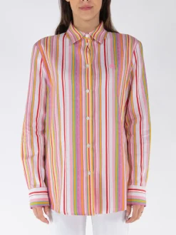 ETRO Camicie<CAMICIA A RIGA Arancione, Bianco, Rosa, Rosso, Verde