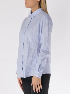 Camicie<CAMICIA A RIGHE Azzurro, Bianco