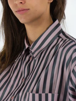 ETRO Camicie<CAMICIA A RIGHE Nero, Rosa