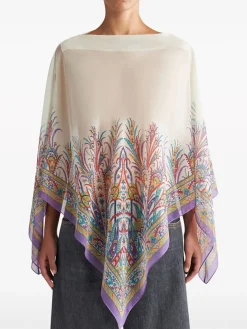 ETRO Camicie<CAMICIA BEACHWEAR COVER UPS Bianco, Giallo, Rosso, Viola