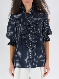 ALEXANDRE VAUTHIER Camicie<CAMICIA BLOUSE Bianco, Blu