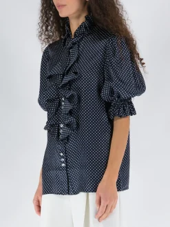 ALEXANDRE VAUTHIER Camicie<CAMICIA BLOUSE Bianco, Blu