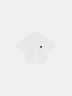 KENZO Camicie<CAMICIA BOKE 2.0 CROPPED Bianco, Nero