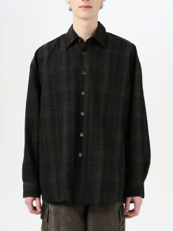 OUR LEGACY Camicie<CAMICIA BORROWED Marrone, Nero