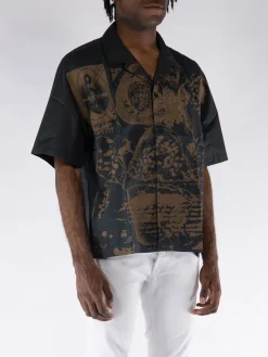 ROA Camicie<CAMICIA CAMP SHORTSLEEVE Marrone, Nero