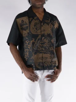ROA Camicie<CAMICIA CAMP SHORTSLEEVE Marrone, Nero
