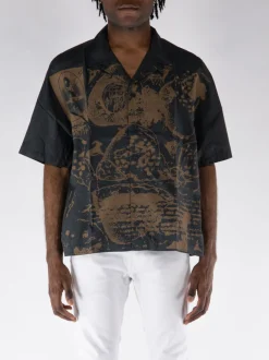 ROA Camicie<CAMICIA CAMP SHORTSLEEVE Marrone, Nero