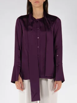 SIMKHAI. Camicie<CAMICIA CANDELA L/S SHIRT WITH TIES Rosso