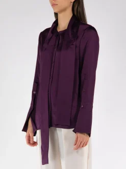 SIMKHAI. Camicie<CAMICIA CANDELA L/S SHIRT WITH TIES Rosso