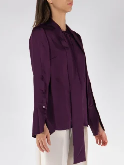 SIMKHAI. Camicie<CAMICIA CANDELA L/S SHIRT WITH TIES Rosso