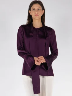 SIMKHAI. Camicie<CAMICIA CANDELA L/S SHIRT WITH TIES Rosso