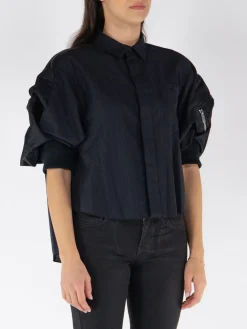 SACAI Camicie<CAMICIA CHALK STRIPE Blu