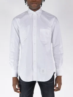 THOM BROWNE Camicie<CAMICIA CLASSIC BUTTON DOWN Bianco