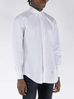 THOM BROWNE Camicie<CAMICIA CLASSIC BUTTON DOWN Bianco