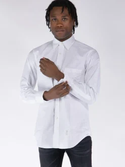 THOM BROWNE Camicie<CAMICIA CLASSIC BUTTON DOWN Bianco