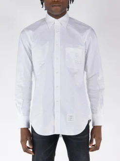 THOM BROWNE Camicie<CAMICIA CLASSIC BUTTON DOWN Bianco