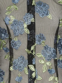 ROTATE BIRGER CHRISTENSEN Camicie<CAMICIA CON INSERTI A RETE Azzurro, Nero, Verde