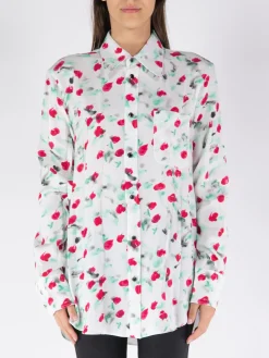 MARNI Camicie<CAMICIA CON STAMPA Bianco, Rosso, Verde