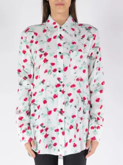 MARNI Camicie<CAMICIA CON STAMPA Bianco, Rosso, Verde