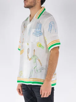 CASABLANCA Camicie<CAMICIA CUBAN Bianco, Verde