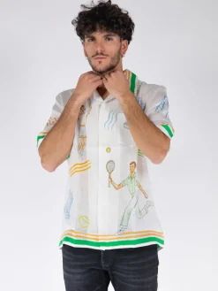 CASABLANCA Camicie<CAMICIA CUBAN Bianco, Verde