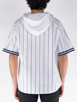 FUCT. Camicie<CAMICIA DA BASEBALL CON CAPPUCCIO Bianco, Blu