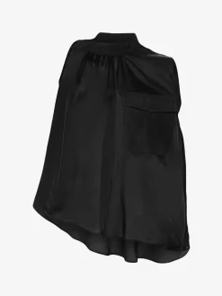 SACAI Camicie<CAMICIA FABRIC COMBO Nero