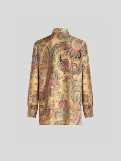 ETRO Camicie<CAMICIA FLORALE Azzurro, Beige, Bianco, Blu, Giallo, Viola